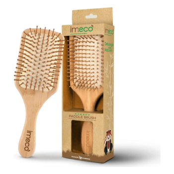 Bamboo Brush - IMECO Bamboo Paddle Hairbrush